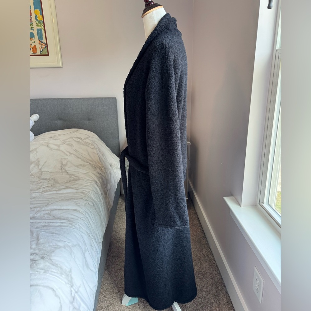 Kashwere Black Seasonless Lightweight Chenilla Fine Robe Size XL - Picture 2 of 9